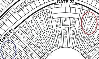 東京ドームの座席表についです 阪神戦のネット裏26通路22ゲートb28 Yahoo 知恵袋