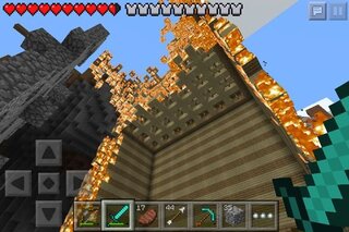 Minecraftpeについてです 燃えているゾンビ等mobが木 Yahoo 知恵袋