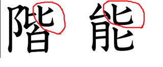 漢字について質問です 階段の 階 の ヒ は 比と書きますが Yahoo 知恵袋