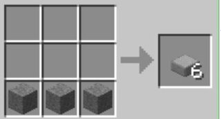 マインクラフトなのですが 石ハーフブロックの作り方がわかりませ Yahoo 知恵袋