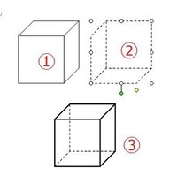 Powerpoint10で立方体の作図において見えない線 隠線 を Yahoo 知恵袋
