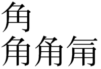 漢字で 角 という字の下が突き出るバージョンがたまにありますが 学校 Yahoo 知恵袋