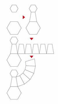 イラストレーターで展開図の作り方を教えてください １辺が台形の六角柱の展開図 Yahoo 知恵袋