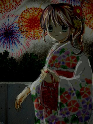 絵の評価お願いします 夏なので 浴衣の女の子を描いてみました Yahoo 知恵袋