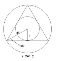 数 です１ 正三角形の内接円の面積と外接円の面積の比を求めよ詳しい Yahoo 知恵袋