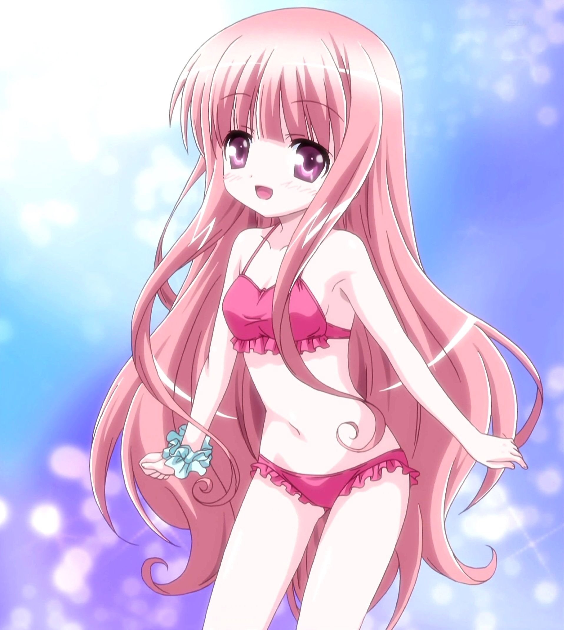 ピンク色のビキニの水着を着ている女性アニメキャラの中で誰が1番好き