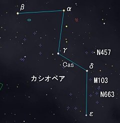 カシオペア座ｗ字形 に含まれてる星の名前は何ですか Yahoo 知恵袋