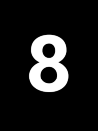 スマホの待ち受け画面で背景黒に白文字で8と書いた画像ありますか 画像 Yahoo 知恵袋