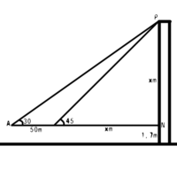 地点aから測った煙突の先端pの仰角は30 であった また 煙突に向か Yahoo 知恵袋