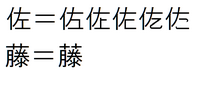 佐藤という苗字について 佐のエがzになっていて藤のくさかんむりの真 Yahoo 知恵袋