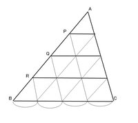 数学の問題で質問です 問 右の図で 点p Q Rは Abcの辺abを４等 Yahoo 知恵袋