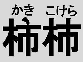 た 漢字 似 柿
