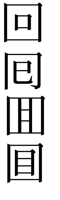 囘と云う漢字は回の正字体 旧字体 では無く異体字でしょうか そ Yahoo 知恵袋