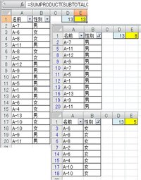 エクセル2013可視セルのみのカウント 重複あり エクセル2013で可 Yahoo 知恵袋