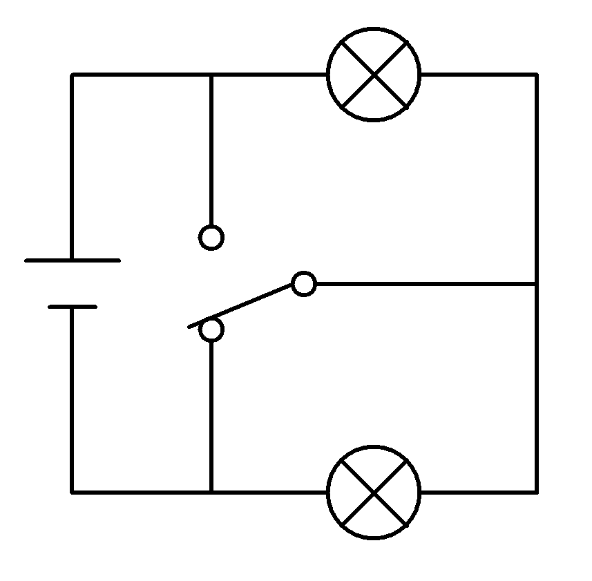 中学2年生 技術の回路図の問題です 一つのスイッチで一つのランプまたは 二 Yahoo 知恵袋