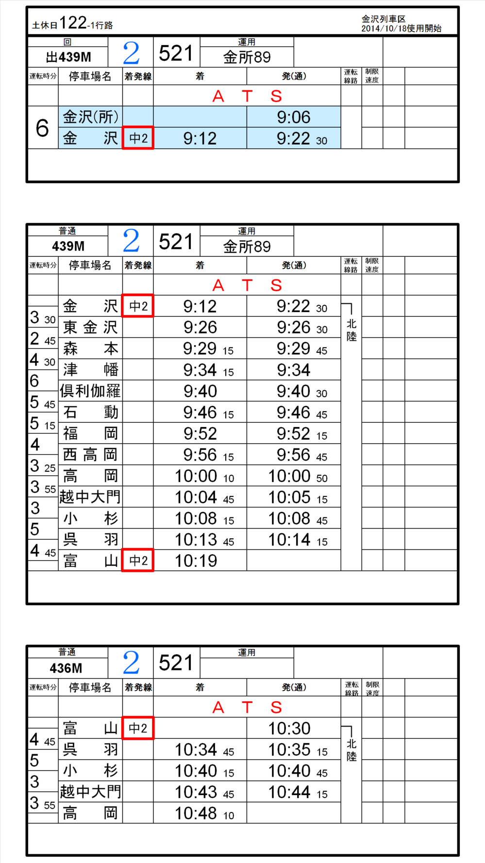 スタフ(運転士時刻表)についてです。現在、スタフ(運転士時刻表... - Yahoo!知恵袋