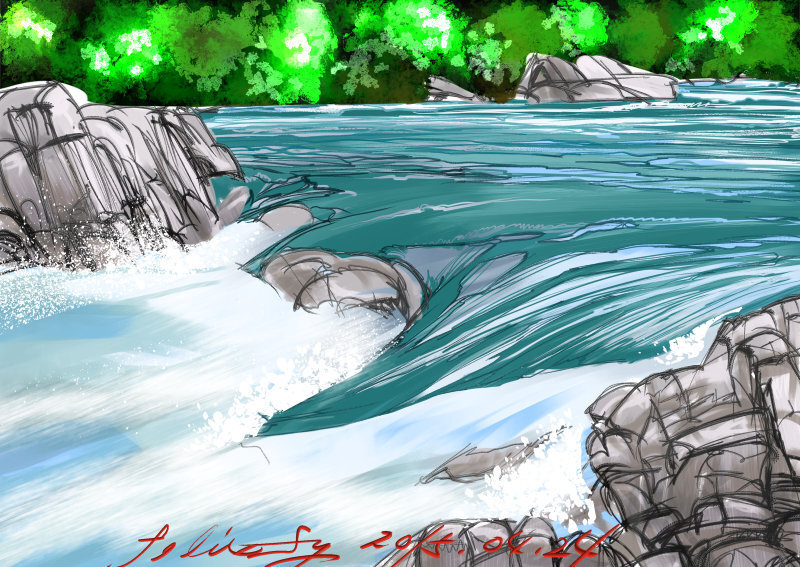 夏休みの宿題で川の絵を書いています 川の流れを表現するにはどうすれば Yahoo 知恵袋