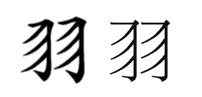 羽という漢字のﾝみたいな所がﾐの逆向きのは何と読みますか Yahoo 知恵袋