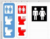 エクセルについての質問です 縦書き図形の部分にトイレの記号を入 Yahoo 知恵袋