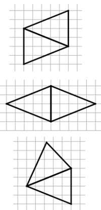 下の写真のような 合同な２等辺三角形を 二つ組み合わせてできる四角形は 全部で Yahoo 知恵袋