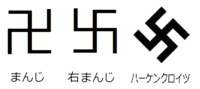 卍 は漢字で マン バン や まんじ と読みますが 卐 と右 Yahoo 知恵袋