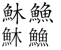 林 という漢字の 木 の部分が 魚 になると何と読みますか 意味も教えて Yahoo 知恵袋