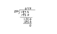 小数点の付く割り算 電卓で計算すると187 5 250 0 75にな Yahoo 知恵袋