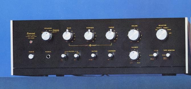 サンスイ AU-666 プリメイン アンプ シルバー 動作品 オーディオ機器