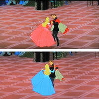 ディズニー映画 眠りの森の美女 のオーロラ姫は映画の中では青いドレスを着用し Yahoo 知恵袋