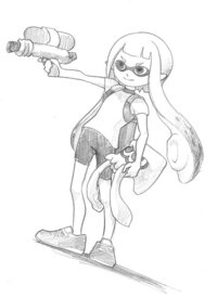 誰かスプラトゥーンのイカちゃんの絵を描いてくれませんか Yahoo 知恵袋