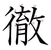 徹という漢字は14画数か15画数どちらですか あれ １５じゃね Yahoo 知恵袋