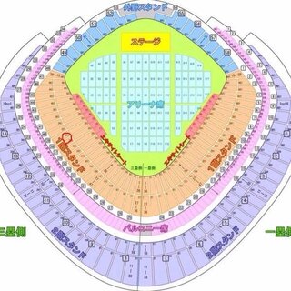 東京ドームの座席で24ゲートスタンド3塁側38通路29列301番ってどの Yahoo 知恵袋