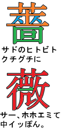 難しい漢字についてです 薔薇という漢字は 読めるけど書けない Yahoo 知恵袋