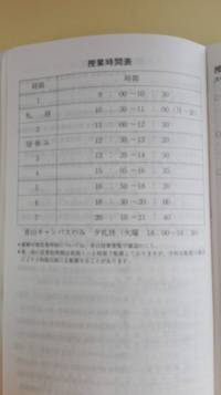 青山学院大学の理工学部の時間割はどんな感じですか 学科はなんでも Yahoo 知恵袋