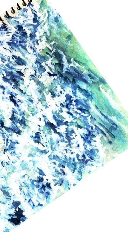 絵画『波打ち際』アクリル画F10 脈々と | kutsunamai online store