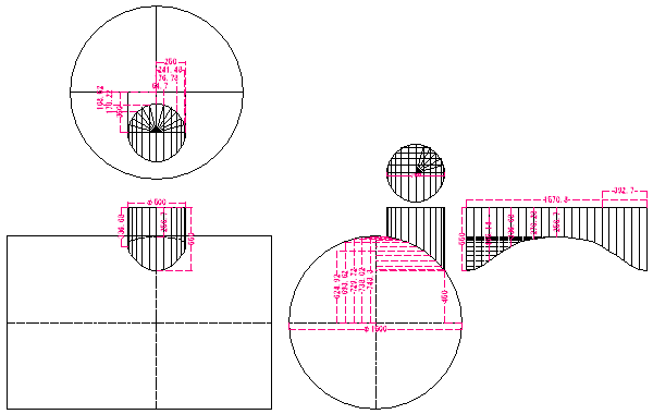 展開図の計算の質問です F1500のパイプに500のパイプが中心から35 Yahoo 知恵袋
