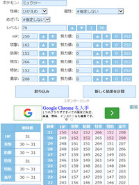 ポケモンファイアレッドのミュウツーひかえめ７０lv六vのステータスを教 Yahoo 知恵袋