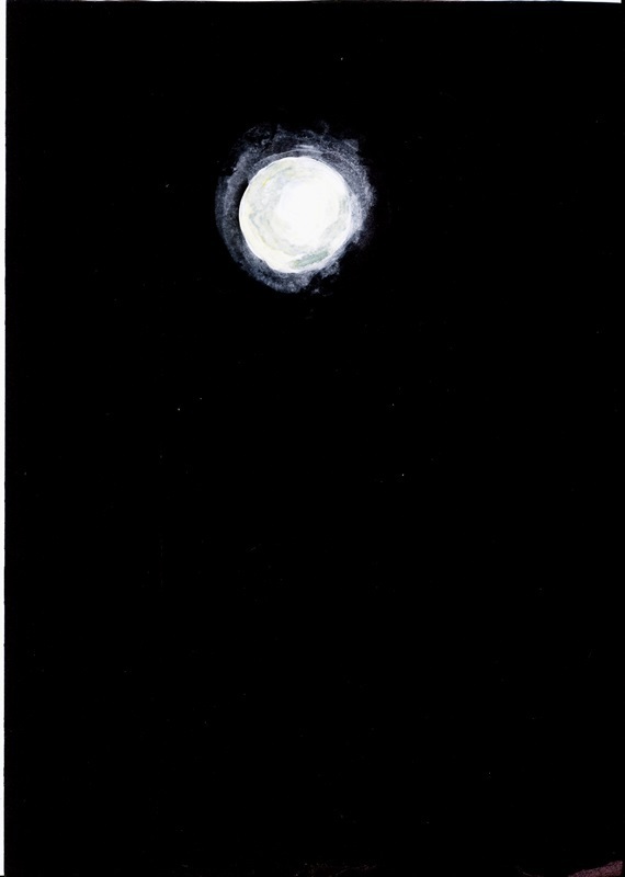 アクリル絵具で輝いている月を描きたいのですが どうやって輝すのか分から Yahoo 知恵袋