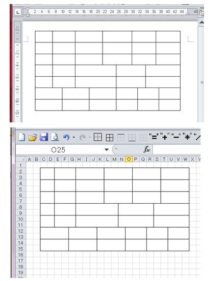 画像のようなマス目をパソコンで作るにはエクセルとワードどちらを使 Yahoo 知恵袋