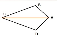 対角線acで2つの三角形に分けるとき ２つの三角形が合同である四 Yahoo 知恵袋