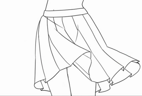 風で スカートや髪がなびいている女子高生のイラストを描きたい Yahoo 知恵袋