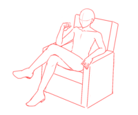 ポーズについてです 椅子に座って足を組んでいる場面を描きたいのですが 何 Yahoo 知恵袋