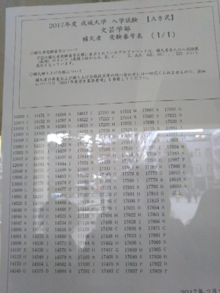 成城大学の補欠合格について質問です 成城大学を受験したのですが 結 Yahoo 知恵袋