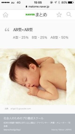 型 ab 親 型 の から o