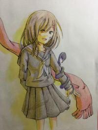 中学3年の女子です 最近描いたカゲプロのアヤノちゃんの線画を色 Yahoo 知恵袋