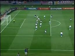 男子サッカーW杯2002年のロシア戦ですが、稲本潤一がゴールを決め