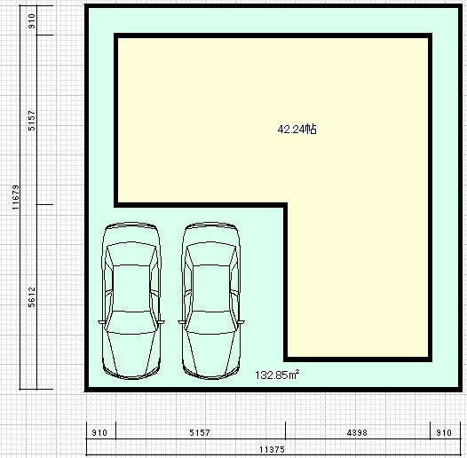 40坪の平坦整形地、建ぺい率60％容積率150％高さ制限10メートル駐車場 