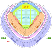 東京ドームの2階3塁側9通路15列91番ってどこらへんですか... - Yahoo!知恵袋