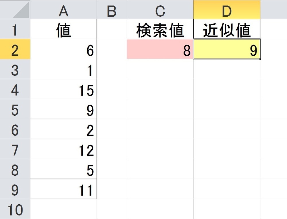 Excel10で近似値を求める方法を探しています 調べると 検索値に完全一 Yahoo 知恵袋