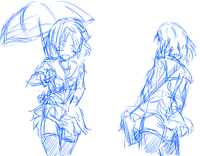 イラストで聞きたいことがあります 1 構図 ポーズ の決め方2 下書きのお Yahoo 知恵袋